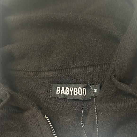 Babyboo Black Hooded Sweater for Women - Picture 2 of 8